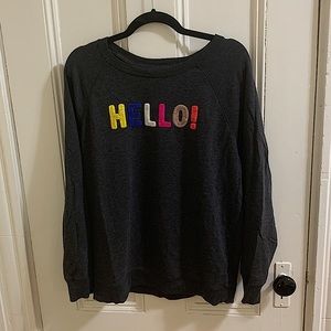 Old Navy Grey Hello! Message Sweatshirt
